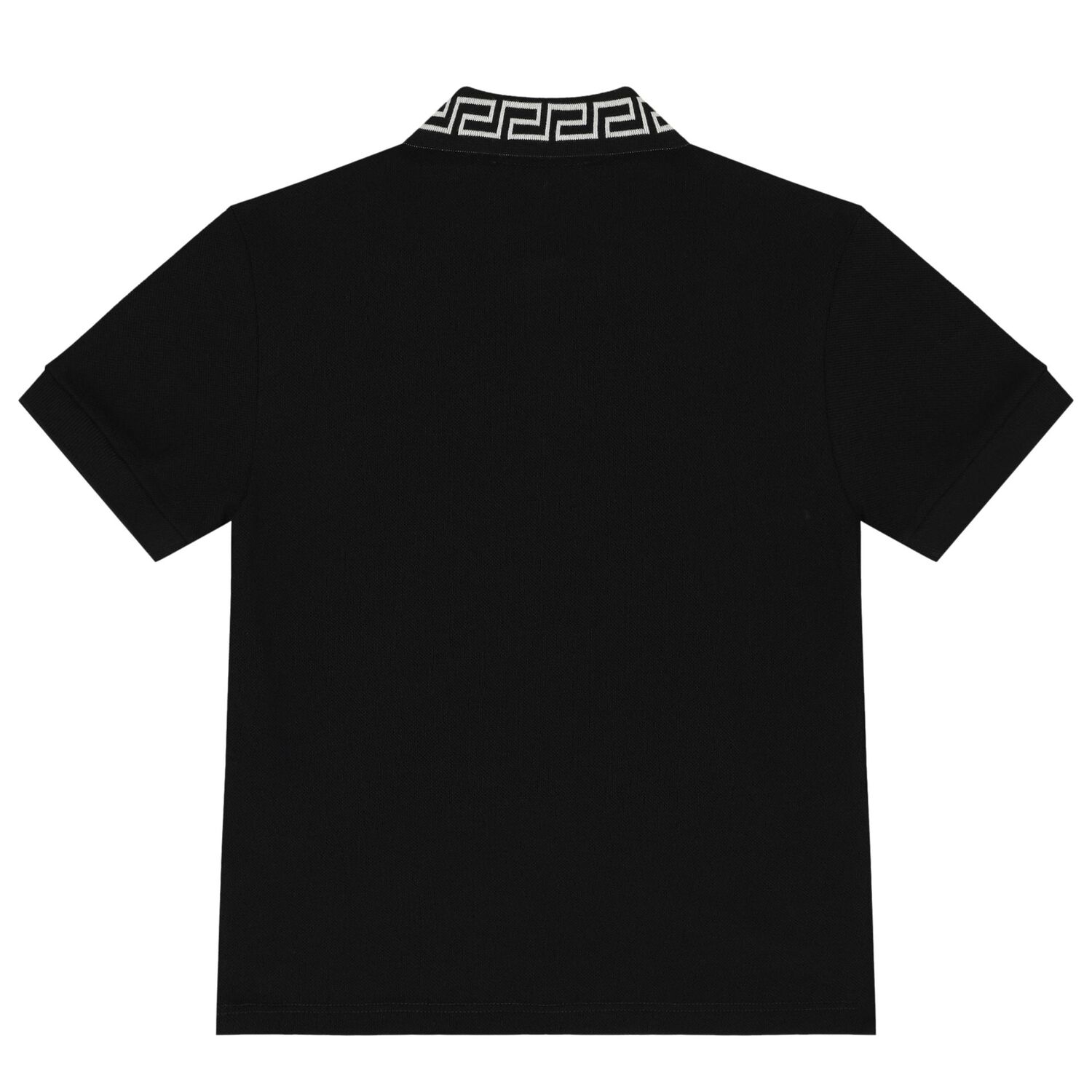 Boys Black Logo Polo Shirt, 1, hi-res