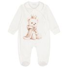 Baby Boys Ivory Teddy Bear Babygrow Gift Set, 1, hi-res