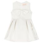 Girls Ivory Embellished Dress, 1, hi-res
