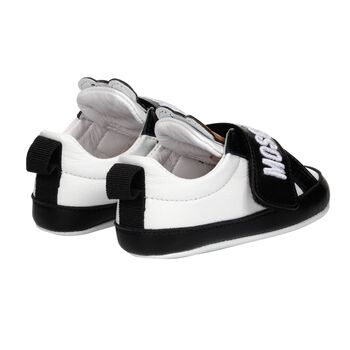 Black & White Teddy Bear Baby Pre Walker Shoes