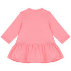 Younger Girls Pink Logo Dress, 1, hi-res