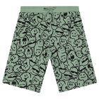 Boys Green Monsters Shorts Set, 1, hi-res
