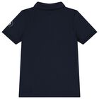 Boys Navy Blue Logo Polo Shirt, 3, hi-res
