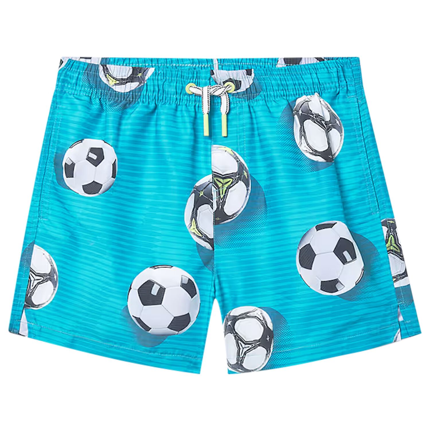 Boys Blue Football Swim Shorts, 2, hi-res