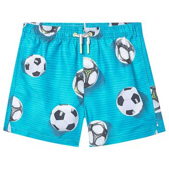Boys Blue Football Swim Shorts