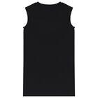 Girls Black & Gold Logo Dress, 2, hi-res