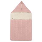 Baby Girls Pink Cable Knit Nest, 2, hi-res
