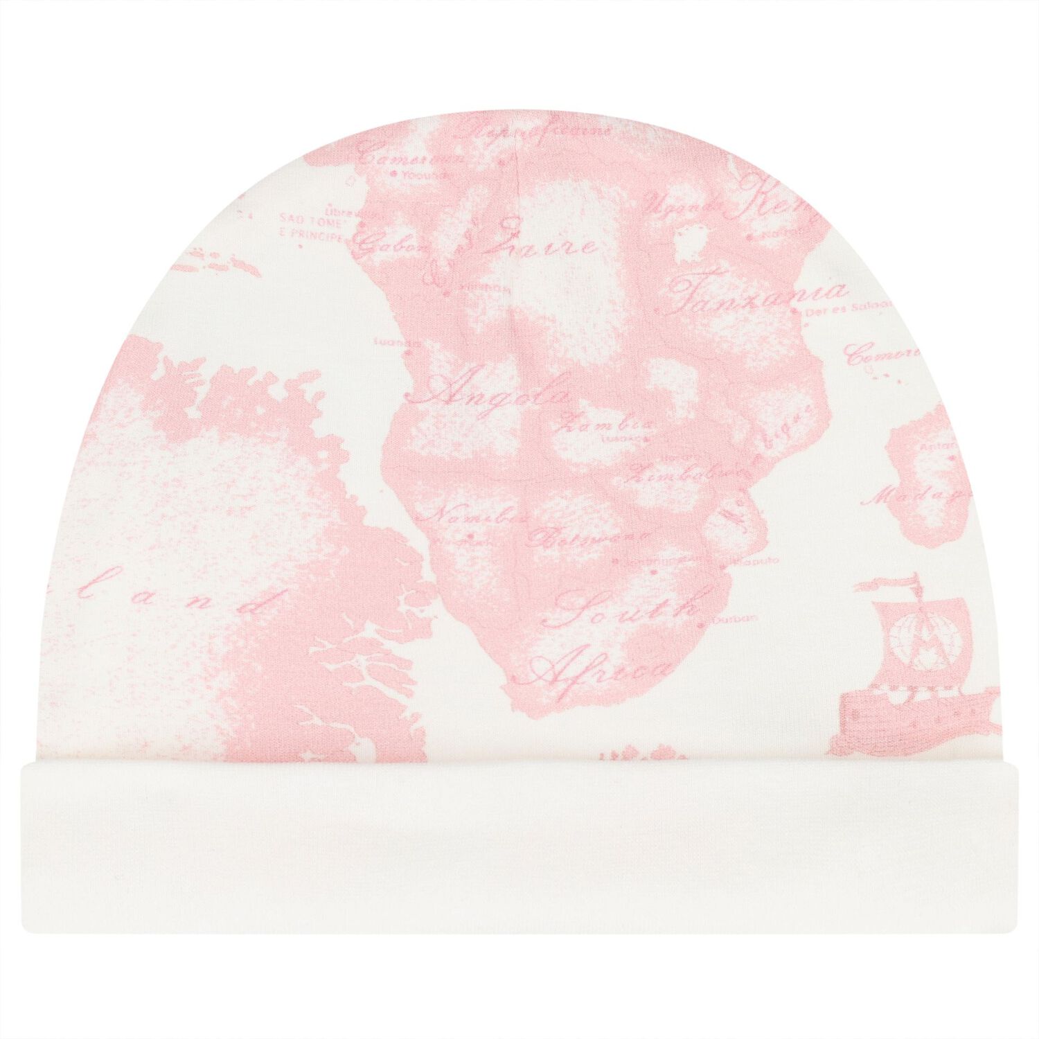 Baby Girls Ivory & Pink Geo Map Babygrow Gift Set, 3, hi-res