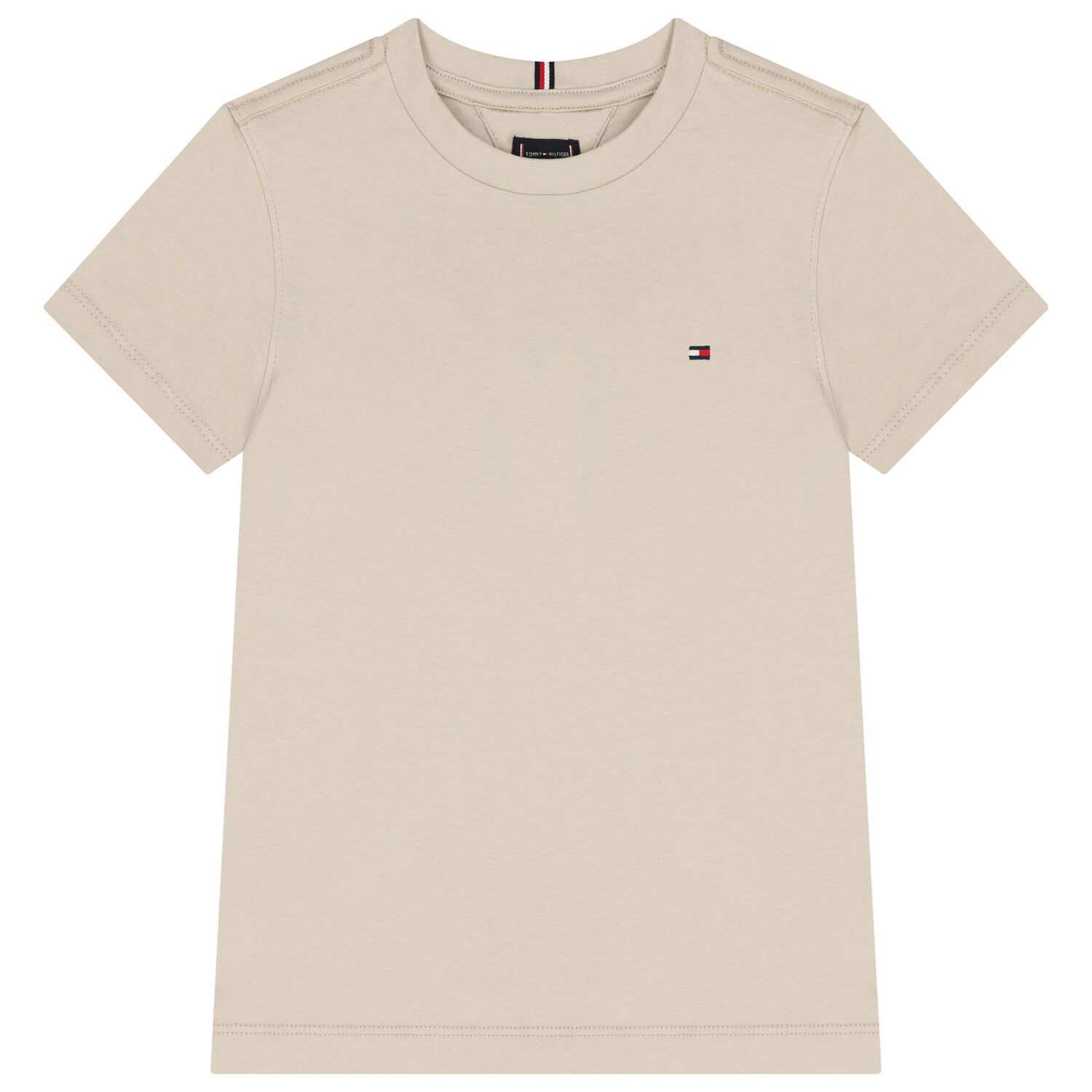 Boys Beige Logo T-Shirt, 4, hi-res