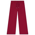Girls Red Wide Leg Trousers, 3, hi-res