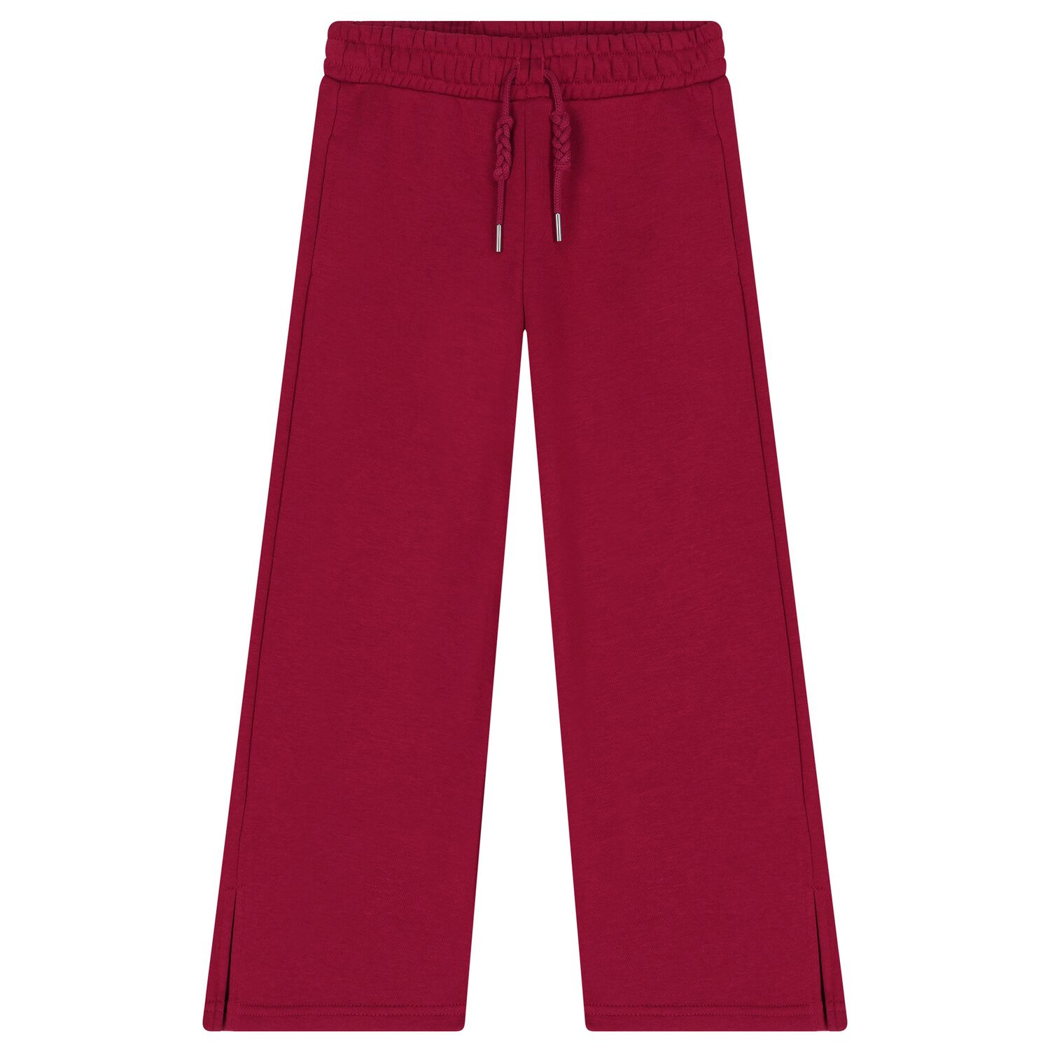 Girls Red Wide Leg Trousers, 3, hi-res