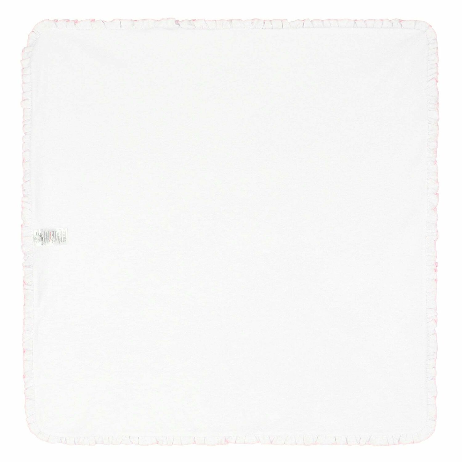 Baby Girls White Heart Print Blanket, 1, hi-res