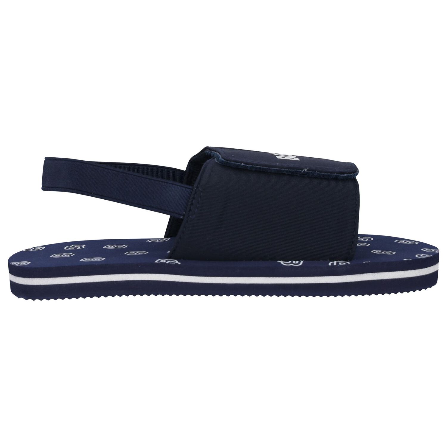 Boys Navy Blue Logo Sandals, 3, hi-res image number null