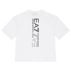 Boys White Logo Oversized T-Shirt, 1, hi-res
