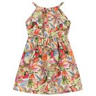 Girls Multi-Coloured Bird Dress, 1, hi-res