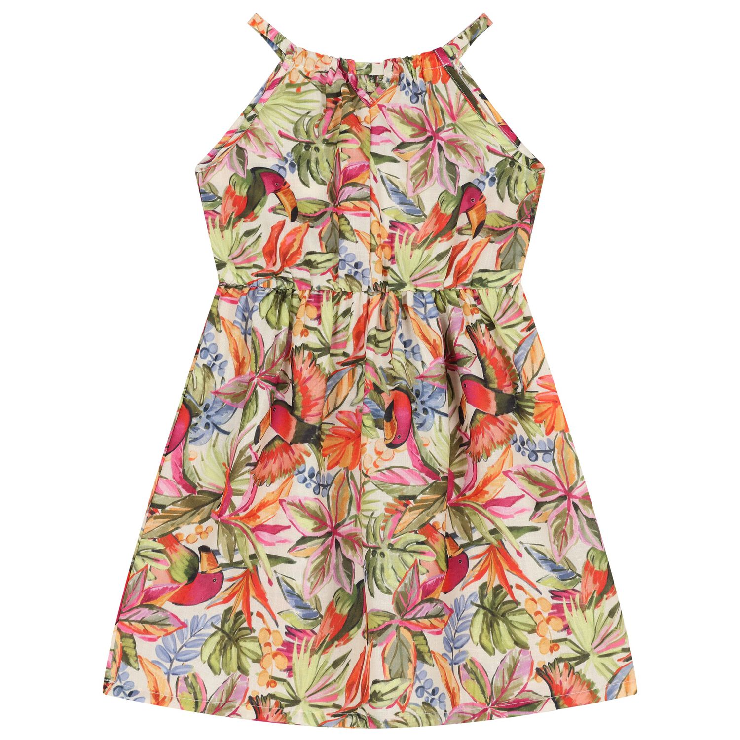 Mayoral Girls Multi-Coloured Bird Dress Junior Couture UK