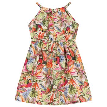 Girls Multi-Coloured Bird Dress