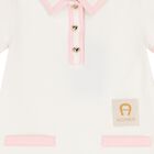 Younger Girls Ivory Logo Polo Dress, 1, hi-res