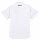 Boys White Embroidered Logo Shirt, 1, hi-res