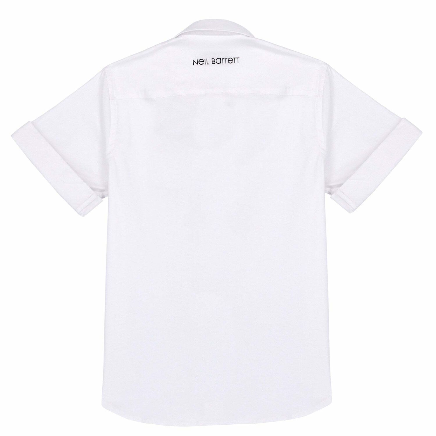Boys White Embroidered Logo Shirt, 1, hi-res image number null