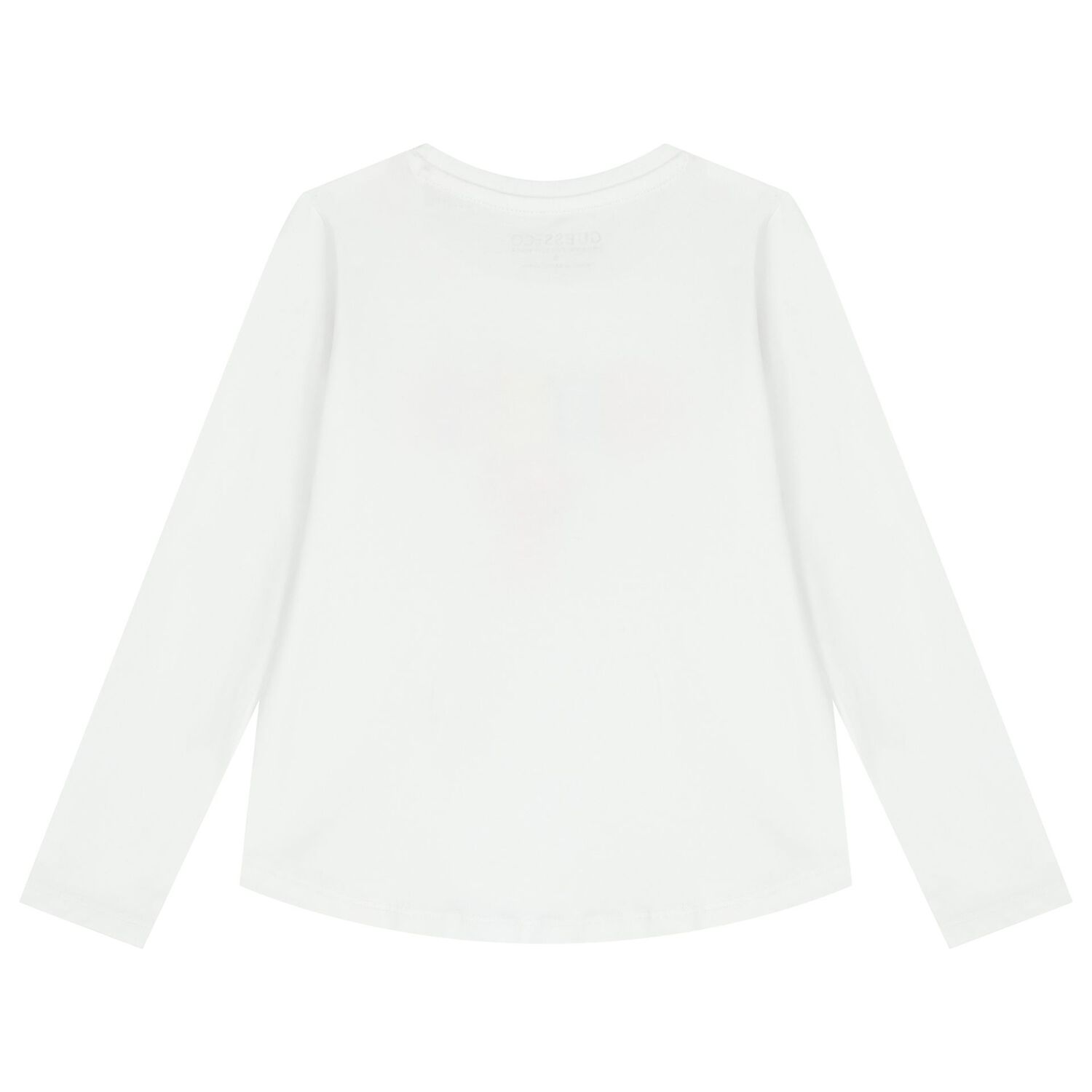 Girls White Logo Sequin Long Sleeve Top, 1, hi-res