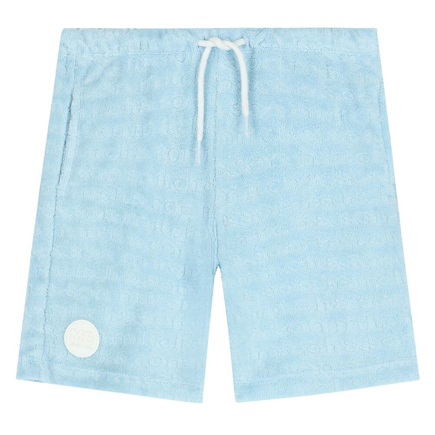 Boys Blue Logo Shorts Set, 1, hi-res
