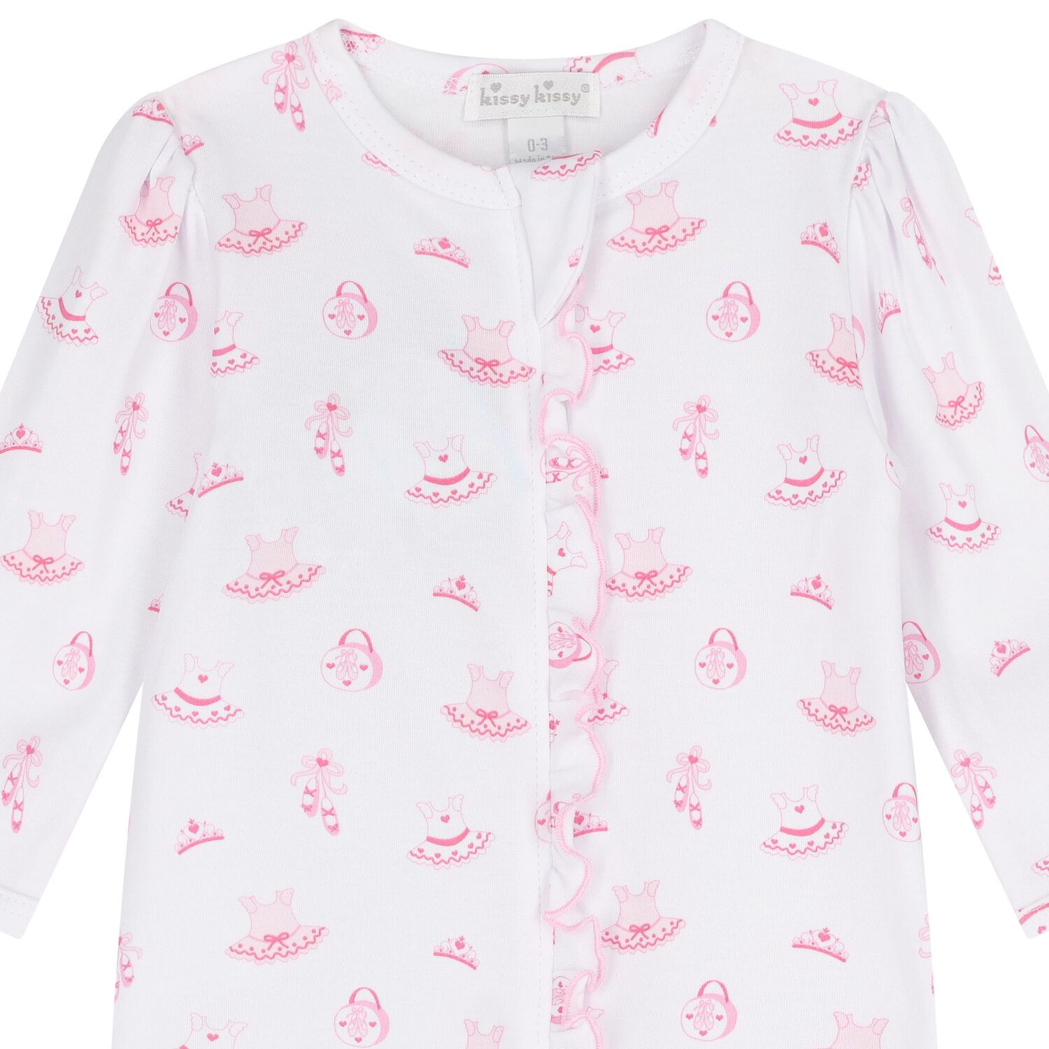 Baby Girls White & Pink Ready To Dance Babygrow, 1, hi-res image number null