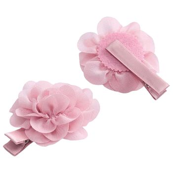 Girls Pink Flower Hairclips ( 2 Pack )
