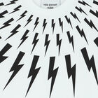 Boys White & Black Thunderbolt T-Shirt, 3, hi-res