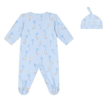 Baby Boys Blue Kite Babygrow & Hat Set