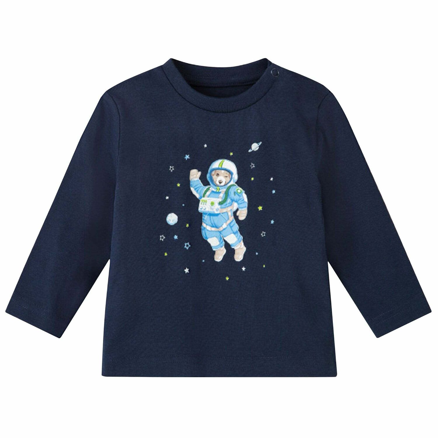 Younger Boys Navy Astronaut Long Sleeve Top, 2, hi-res image number null