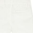 Boys White Chino Shorts, 4, hi-res