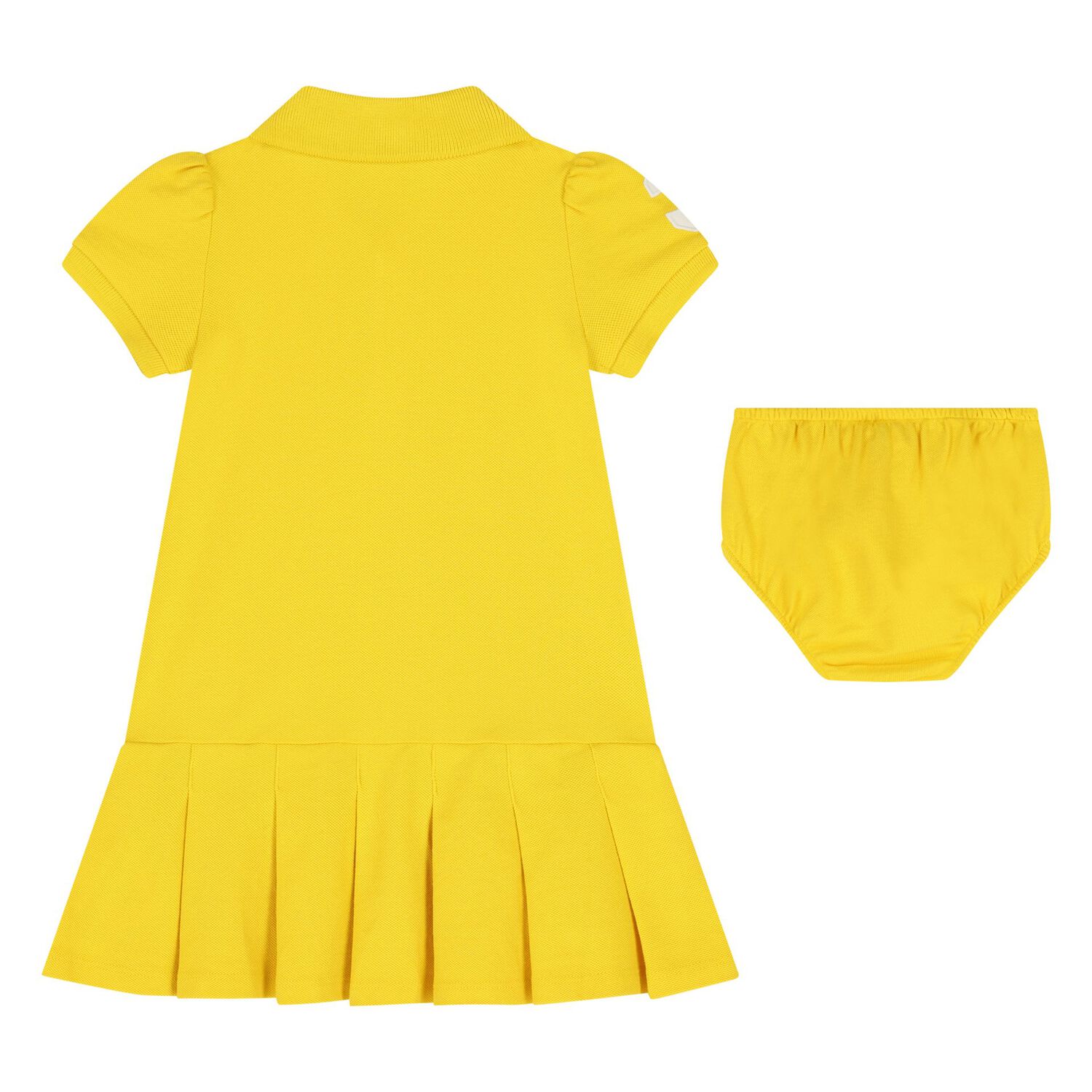 Baby Girls Yellow Logo Dress Set, 1, hi-res