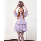 Girls Purple Polka Dot Tulle Dress, 1, hi-res