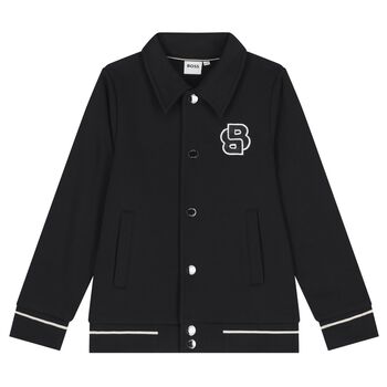 Boys Black Logo Jacket