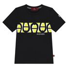 Younger Boys Black Logo T-Shirt, 2, hi-res