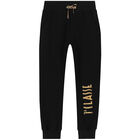 Boys Black & Beige Logo Tracksuit, 1, hi-res