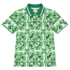 Boys Green & White Majolica Polo Shirt, 1, hi-res