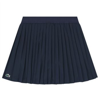 Girls Navy Blue Logo Pleated Skirt