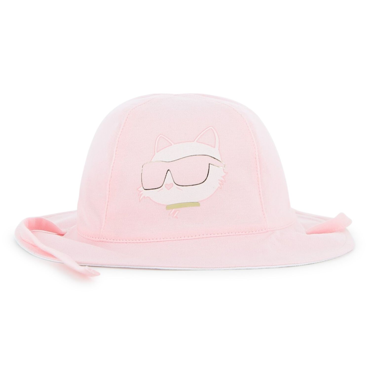 Baby Girls Pink & White Logo Reversible Logo Hat, 1, hi-res