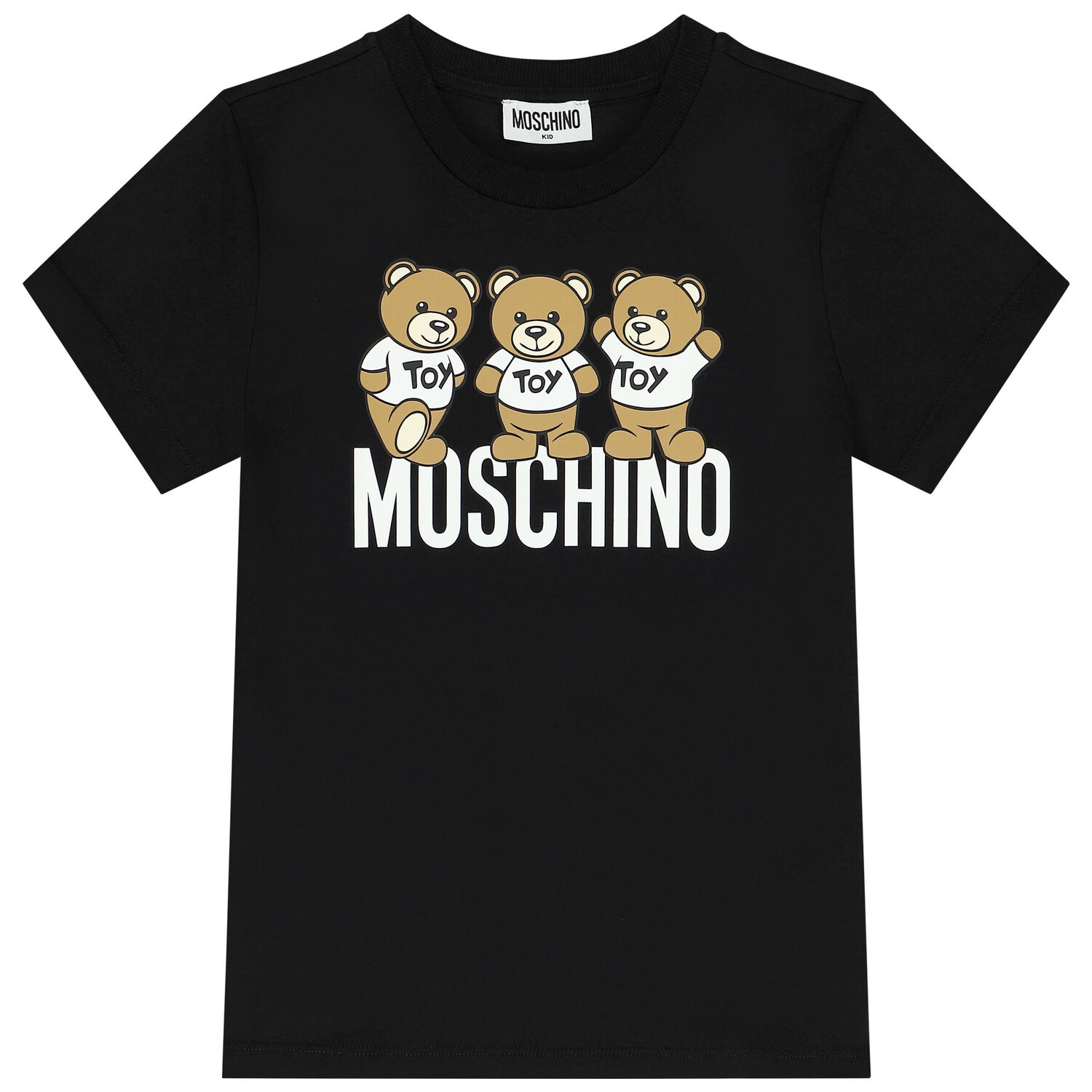 Black Teddy Bear Logo T-Shirt, 1, hi-res