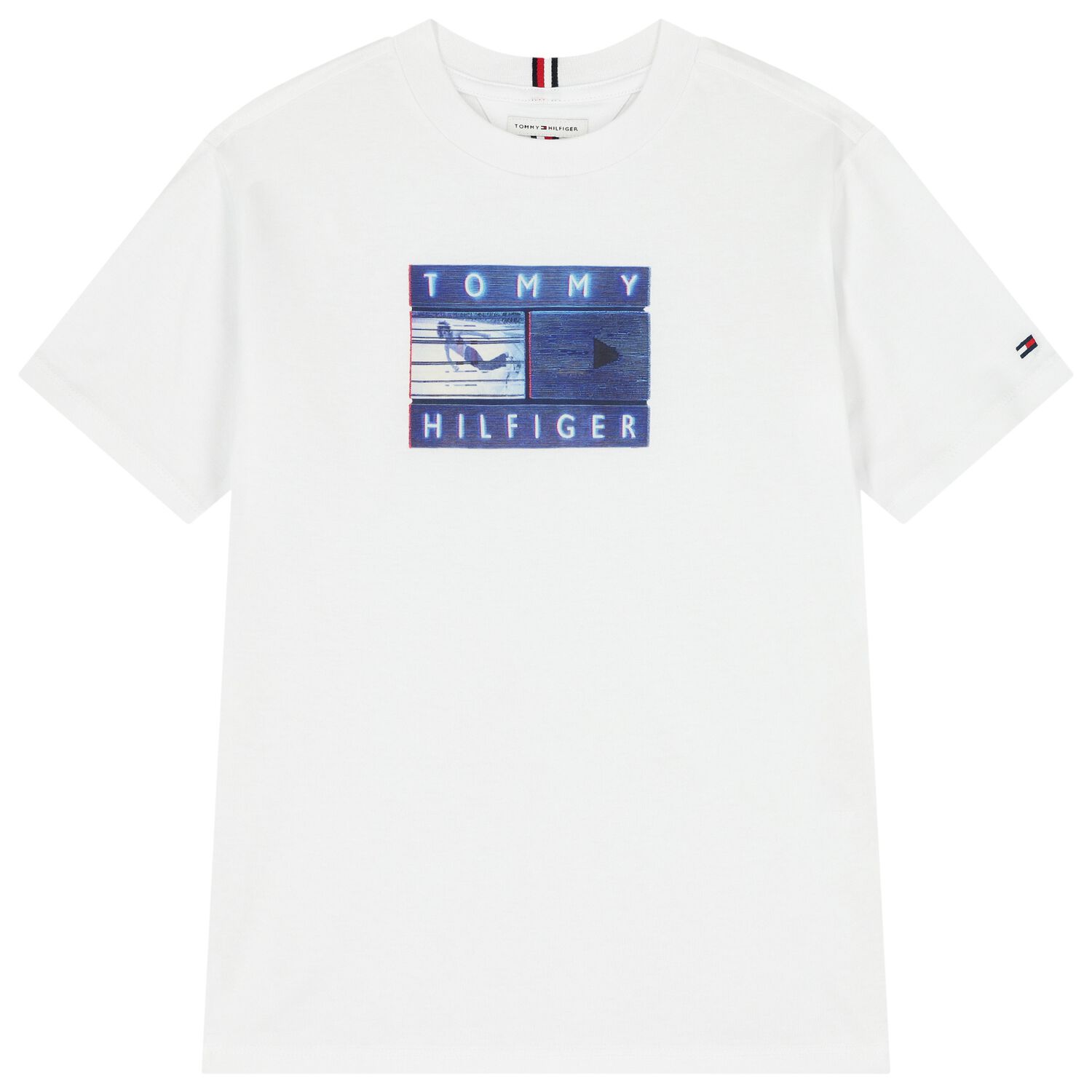 Boys White Logo T-Shirt, 1, hi-res