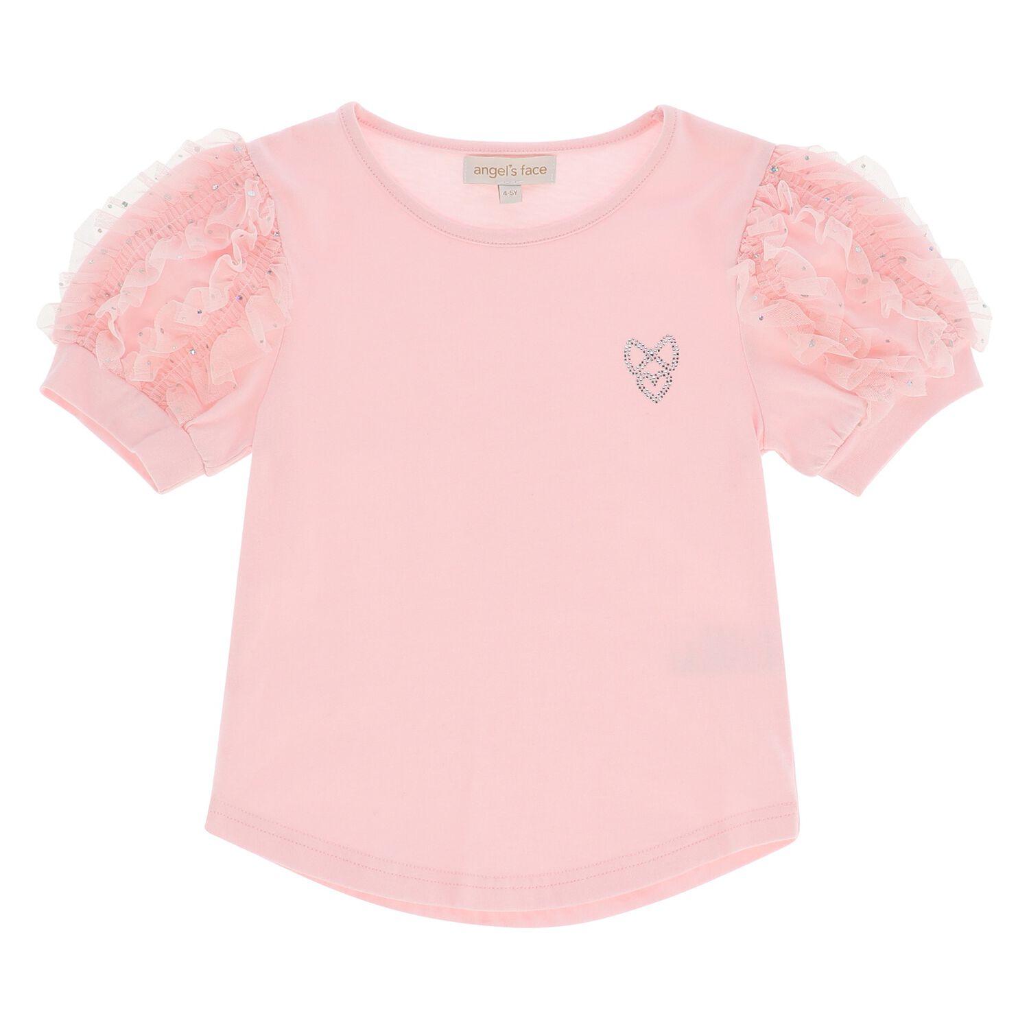 Girls Pink Tulle T-Shirt, 3, hi-res