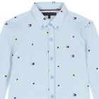 Boys Blue Logo Shirt, 1, hi-res