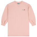 Girls Pink Logo Dress, 1, hi-res