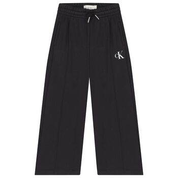 Girls Black Logo Trousers