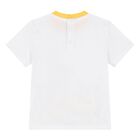 Younger Boys White & Yellow Logo Shorts Set, 1, hi-res