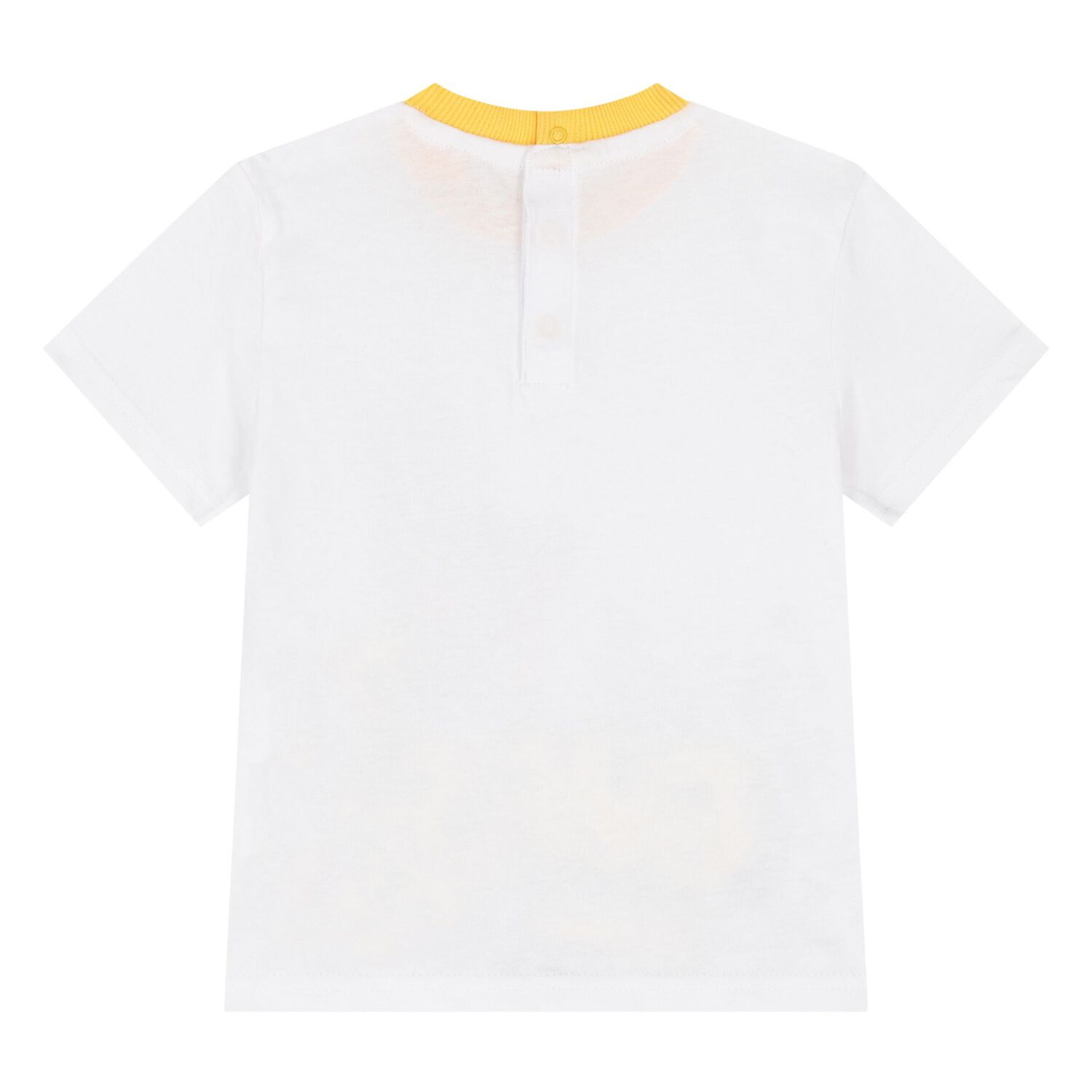 Younger Boys White & Yellow Logo Shorts Set, 1, hi-res