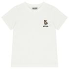 White Teddy Bear Logo T-Shirt, 1, hi-res