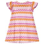 Girls Pink, Purple & Orange Knitted Zigzag Dress, 2, hi-res